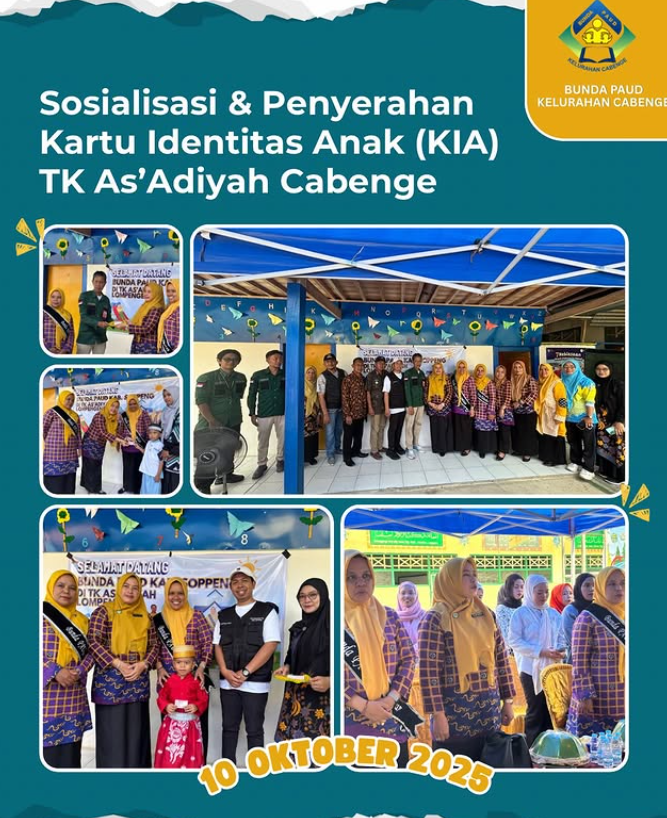 Sosialisasi & Penyerahan Kartu Identitas Anak (KΙΑ) TK As'Adiyah Cabenge